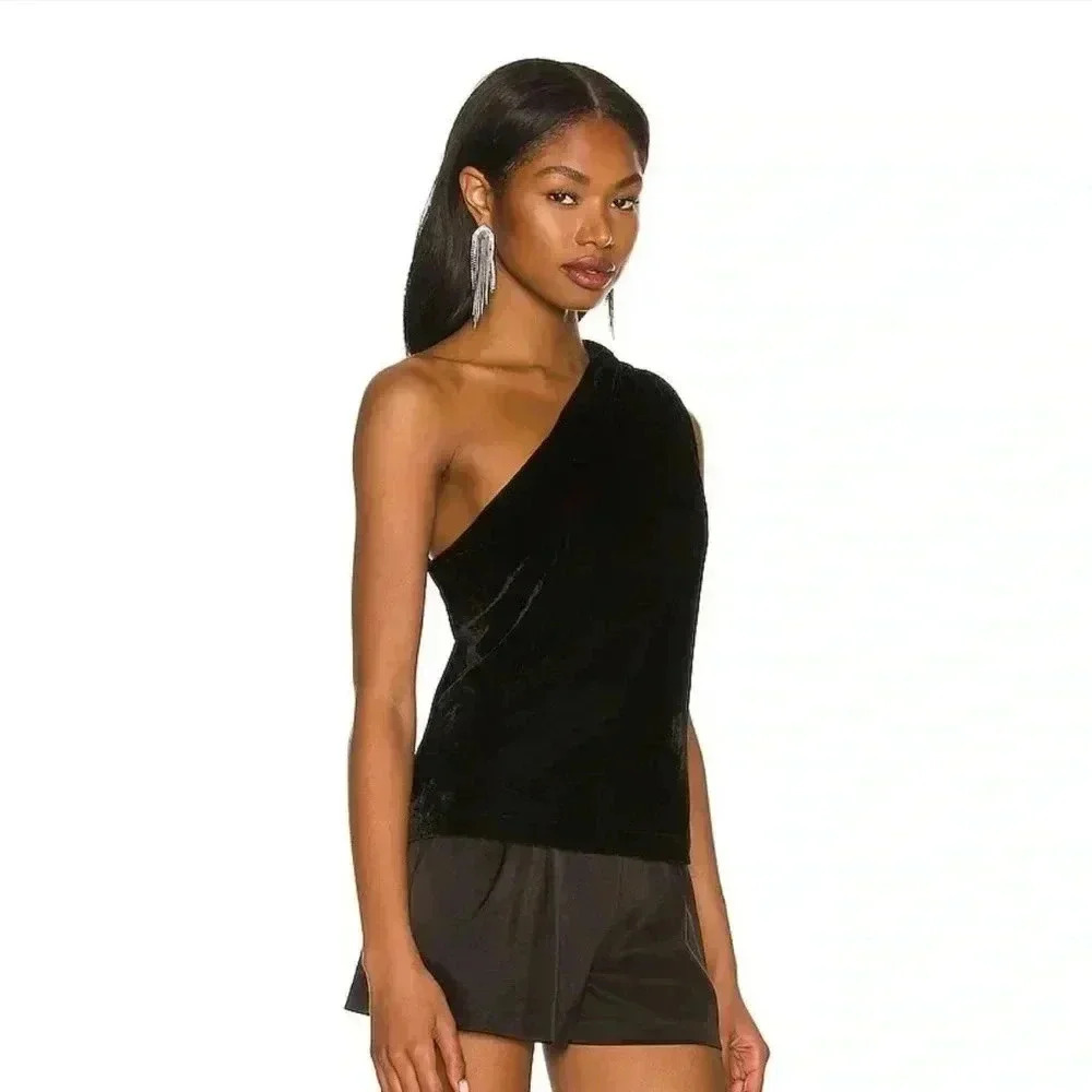 NWT Generation Love Catalina Velour Top Black - Picture 3 of 6